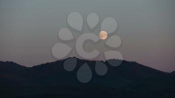 Moon timelapse video in Altay mountains