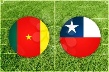Confederations Cup football match Cameroon vs Chile