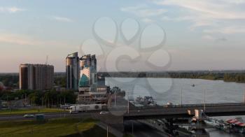 Timelapse of the city Barnaul, Altai, Russia