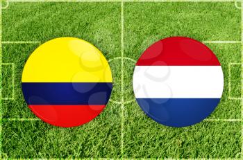Illustration for Football match Colombia vs Paraguay