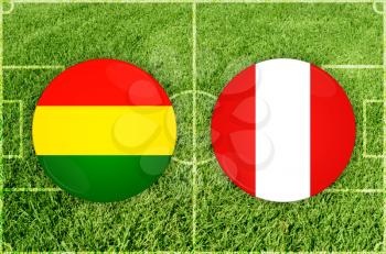 Illustration for Football match Bolivia vs Peru