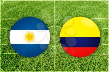 Illustration for Football match Argentina vs Colombia