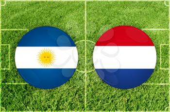 Illustration for Football match Argentina vs Paraguay