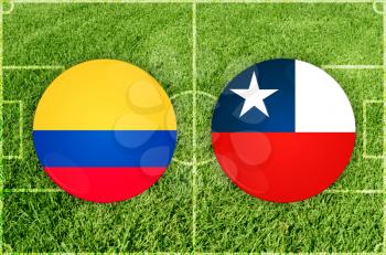 Illustration for Football match Ecuador vs Chile