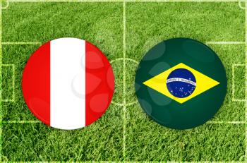 Illustration for Football match Peru vs Brazil