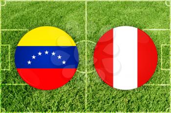 Illustration for Football match Venezuela vs Peru