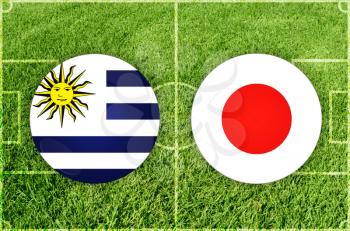 Illustration for Football match Uruguay vs Japan