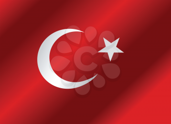 Royalty Free Clipart Image of Turkish Flag