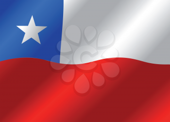 Royalty Free Clipart Image of a Chilean Flag