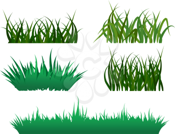 Royalty Free Clipart Image of Grass Elements