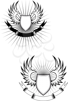 Royalty Free Clipart Image of a Heraldic Symbols