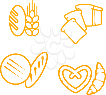 Royalty Free Clipart Image of Bakery Items