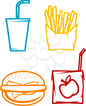Royalty Free Clipart Image of Junk Food