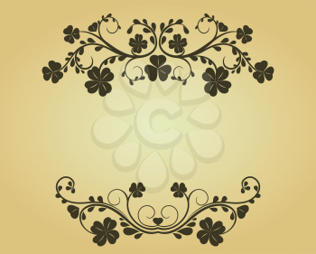 Royalty Free Clipart Image of Floral Victorian Elements