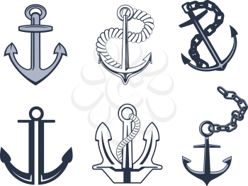 Royalty Free Clipart Image of Anchors