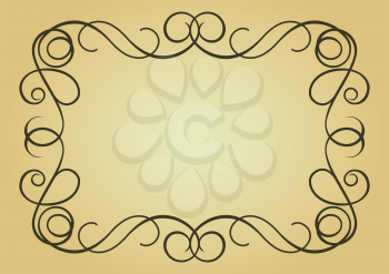 Royalty Free Clipart Image of a Victorian Frame