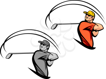 Royalty Free Clipart Image of Golfers