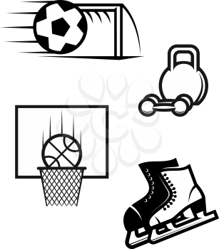 Royalty Free Clipart Image of Sports Signs