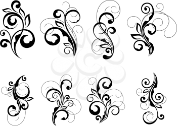 Royalty Free Clipart Image of a Set of Victorian Elements