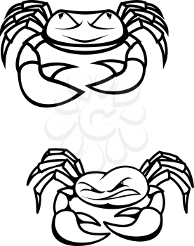 Royalty Free Clipart Image of Two Crabs