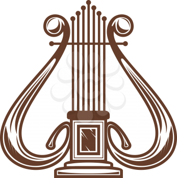Royalty Free Clipart Image of a Lyre
