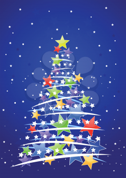 Royalty Free Clipart Image of a Christmas Tree Background