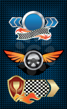 Royalty Free Clipart Image of Racing Symbols