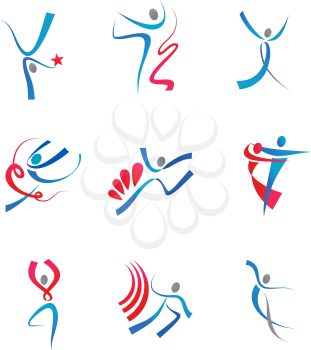 Royalty Free Clipart Image of a Set of People Symbols