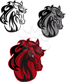 Royalty Free Clipart Image of Horses