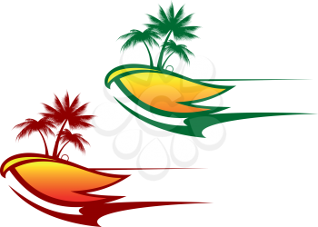 Royalty Free Clipart Image of Tropical Islands