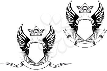 Royalty Free Clipart Image of Heraldic Wings