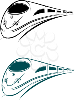 Royalty Free Clipart Image of Trains