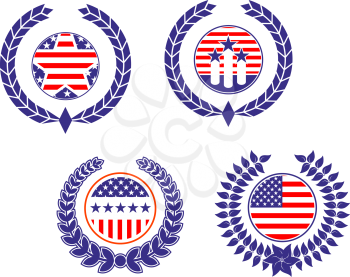 Royalty Free Clipart Image of a American Symbols