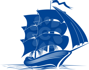 Royalty Free Clipart Image of a Ship