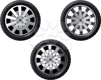 Royalty Free Clipart Image of a Set of Tires