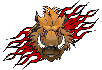 Royalty Free Clipart Image of a Boar's Head