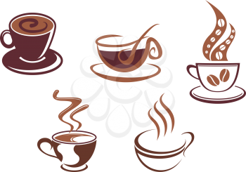 Royalty Free Clipart Image of Coffee and Tea