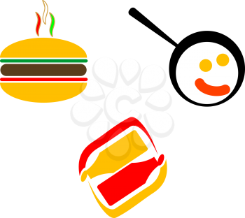 Royalty Free Clipart Image of Food Symbols