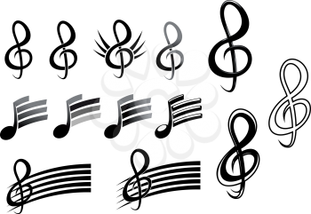 Royalty Free Clipart Image of Musical Symbols