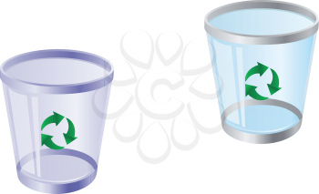 Royalty Free Clipart Image of a Recycle Bin