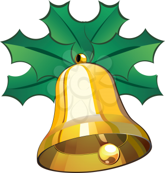 Royalty Free Clipart Image of a Christmas Bell