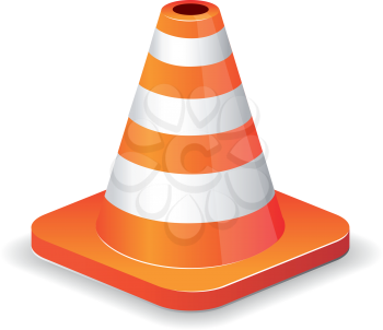 Royalty Free Clipart Image of a Traffic Cone