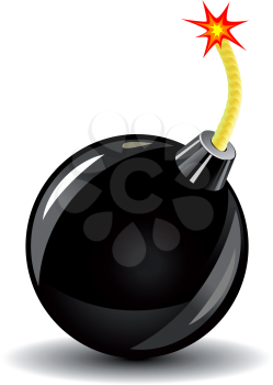 Royalty Free Clipart Image of a Glossy Bomb