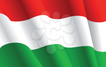 Royalty Free Clipart Image of a Hungarian Flag