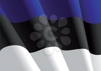 Royalty Free Clipart Image of the Estonian Flag