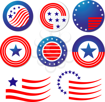 Royalty Free Clipart Image of American Symbols