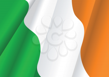 Royalty Free Clipart Image of a Flag of Ireland Background