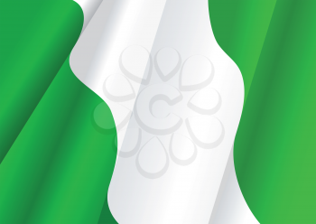 Royalty Free Clipart Image of a Nigerian Flag