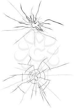 Royalty Free Clipart Image of Shattered Glass