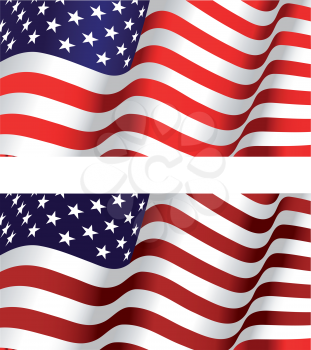 Royalty Free Clipart Image of the American Flag